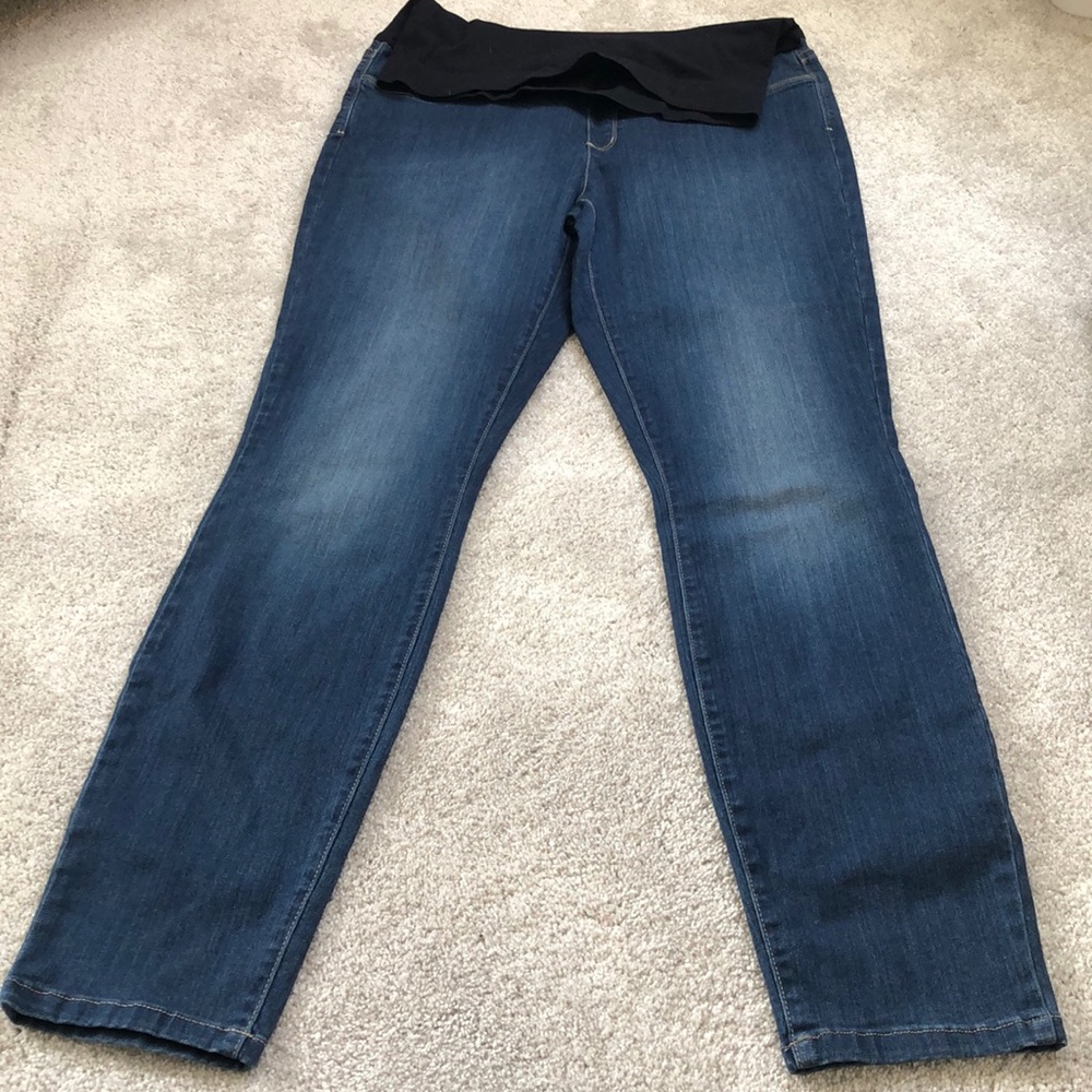 Denim stretch maternity jeans